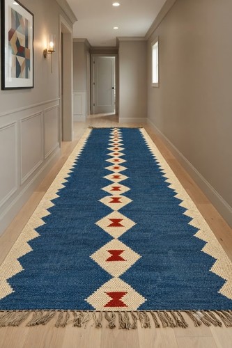 Rug wool jute kilim - wool,