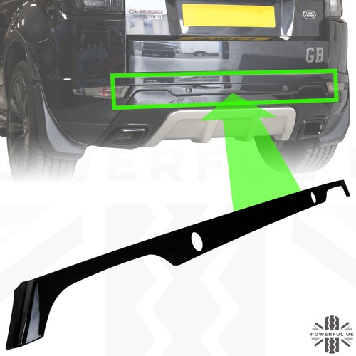 Gloss black rear bumper trim - rear,