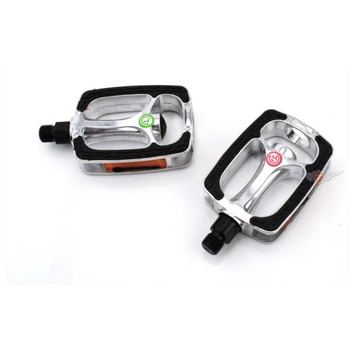 Aluminium pedals black silver - pedals,