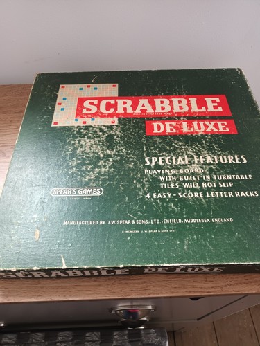 Vintage scrabble deluxe spears - scrabble,