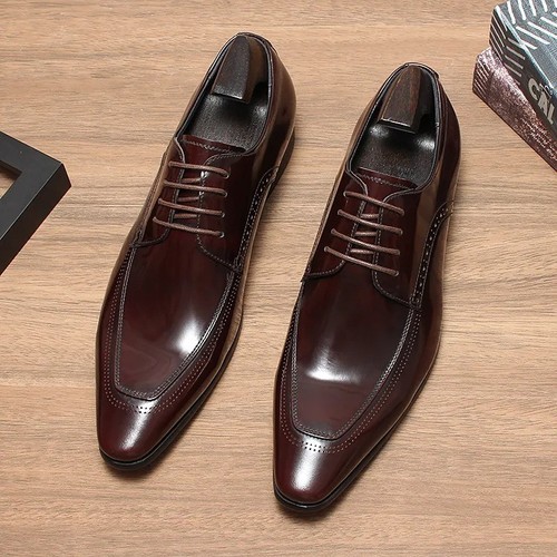 Handmade men leather derby - handmade,
