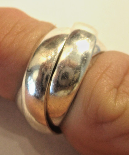 Sterling silver heavy 3 - heavy, ring