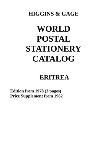 Higgins gage world - world, postal