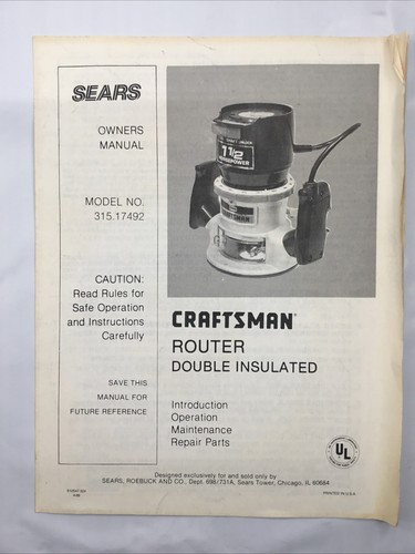 Craftsman router owner - craftsman,