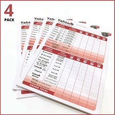 Yahtzee score pad 4x pack - yahtzee,