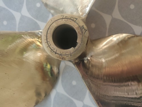 Used brass boat propellor - brass,
