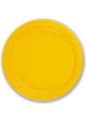 Bright yellow paper dinner - bright,
