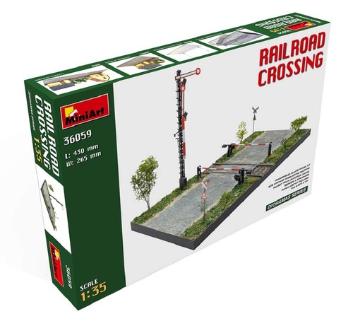 Miniart railway crossing - miniart,