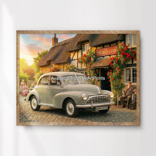 Morris oxford car poster - car,