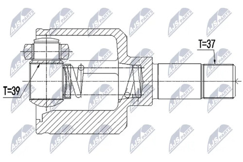 Driveshaft joint front axle - driveshaft,