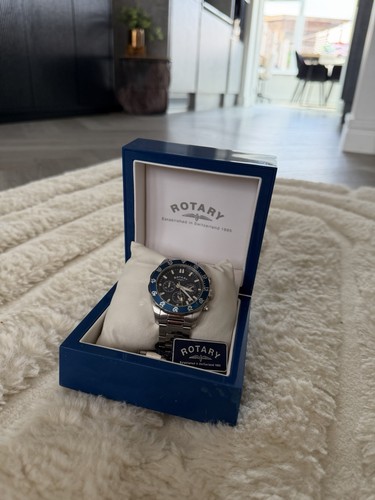 Rotary blue dial watch - rotary,