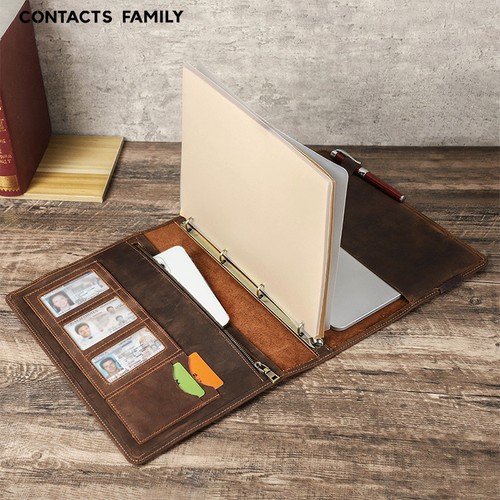 Leather portfolio ring - portfolio,