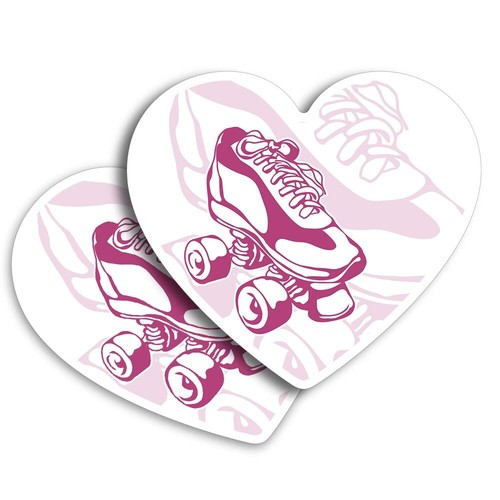 Heart shape vinyl - 2x, stickers