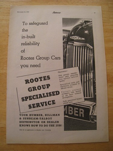 Rootes group cars - rootes,