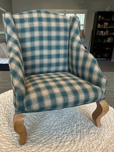 Doll bear upholstered wingback - doll,