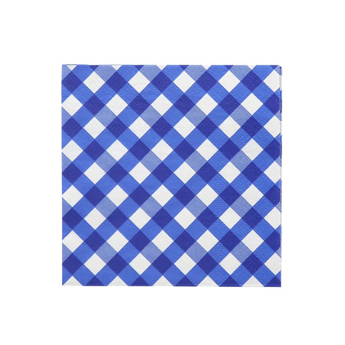 Blue gingham disposable - blue,