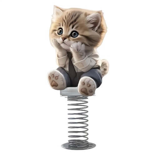 Cute cat bobble car - car, dashboard