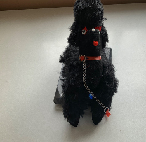 Vintage black mohair - vintage, poodle