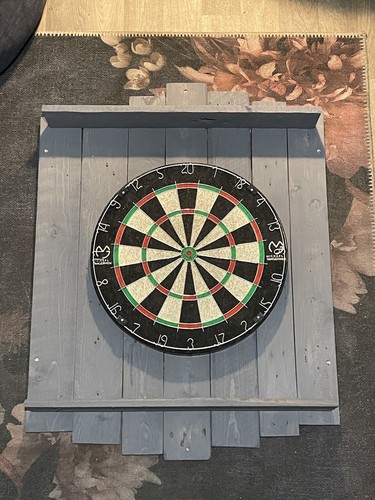 Handmade rustic grey dartboard - handmade,