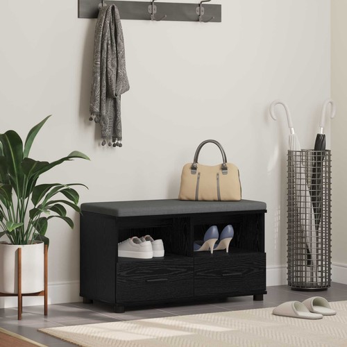 Vidaxl hall bench - black, oak