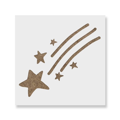 Shooting star stencil - shooting,
