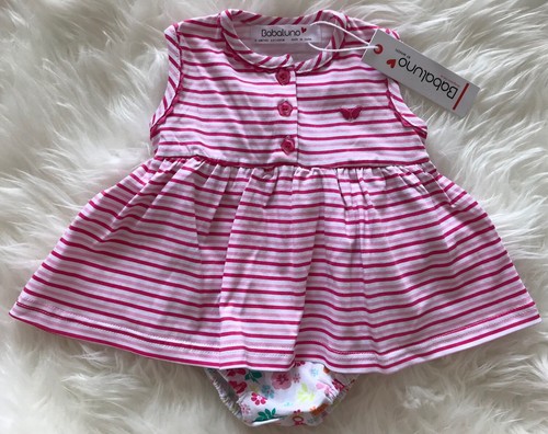 Pink striped dress with - pink,