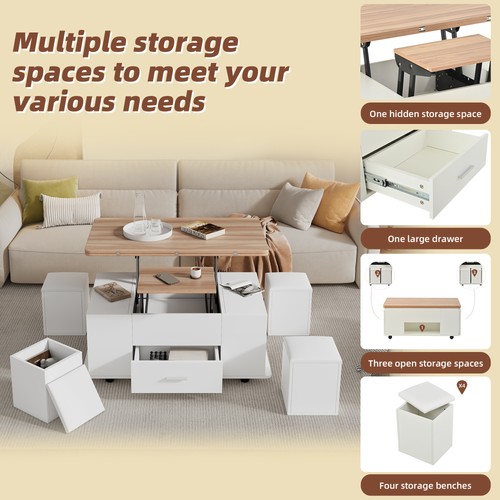 Lift top coffee table - top,