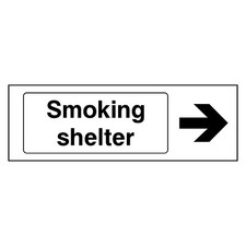 Smoking shelter right - right, arrow