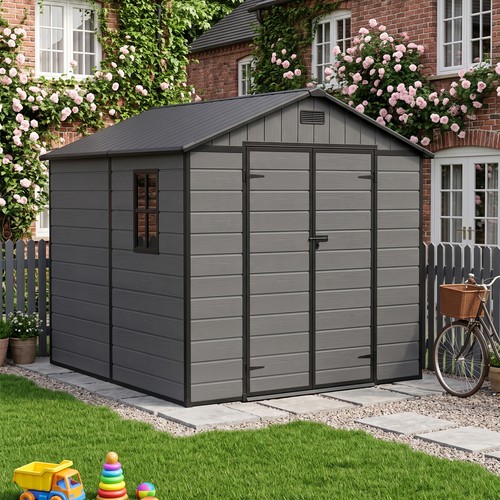 8x8ft grey plastic storage - 8x8ft,