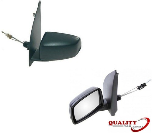 Door wing mirror - manual, black