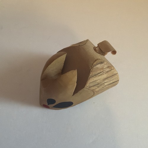 Japanese wooden carved mouse - japanese,