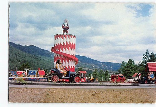 Postcard santa giant slide - santa's,