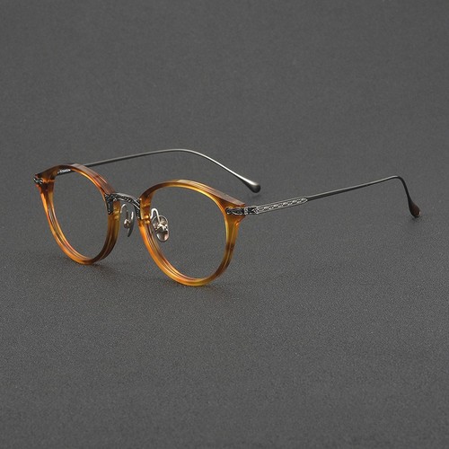 Retro oval acetate brown - acetate,