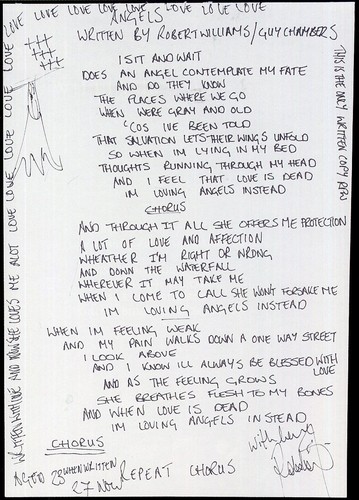 Robbie williams signed - robbie,