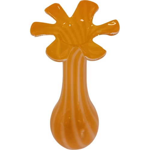 Hand blown glass orange - hand,