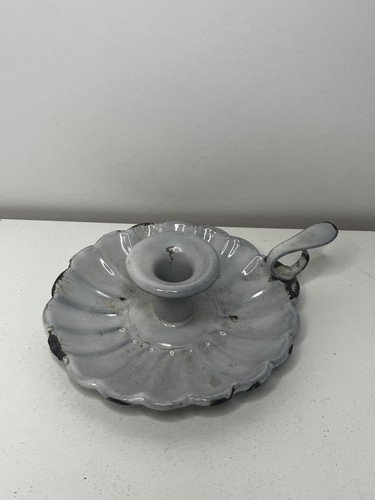 Vintage white enamel metal - vintage,