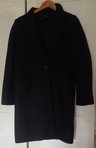Zara women basic black coat - basic,
