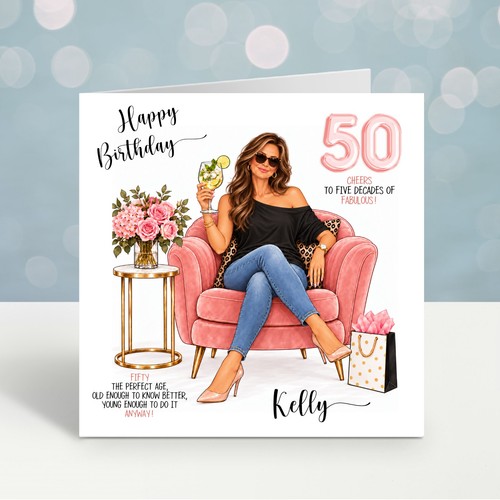 Personalised 50th birthday - 50th,