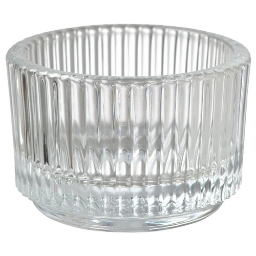 Clear glass tealight holder - glass,