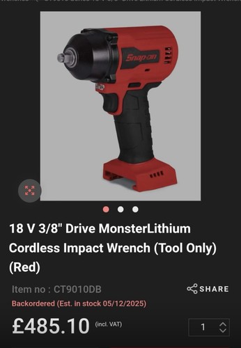 18v snap on impact - 3/8",