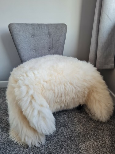 Natural sheepskin rug extra - natural,