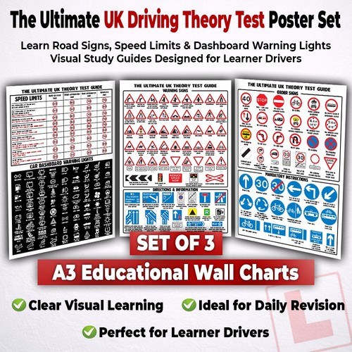 Driving theory test - test, posters
