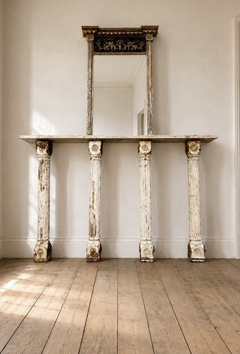 Antique cast iron marble - antique, top