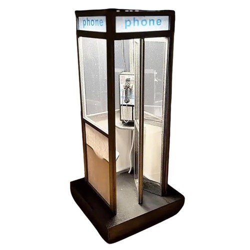 Retro phonebooth lamp - retro,