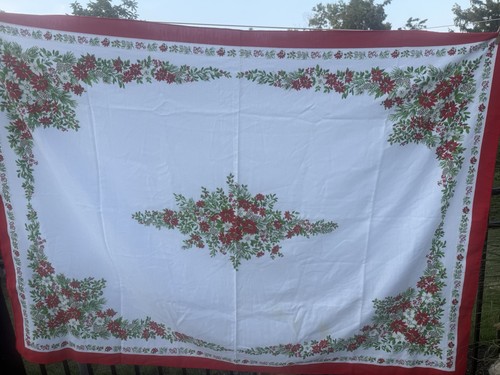 Vintage christmas tablecloth - vintage,