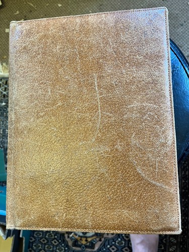 Vintage brown leather - vintage, writing