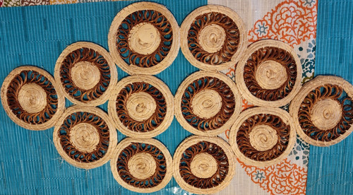 Vintage spiral rattan wicker - vintage,