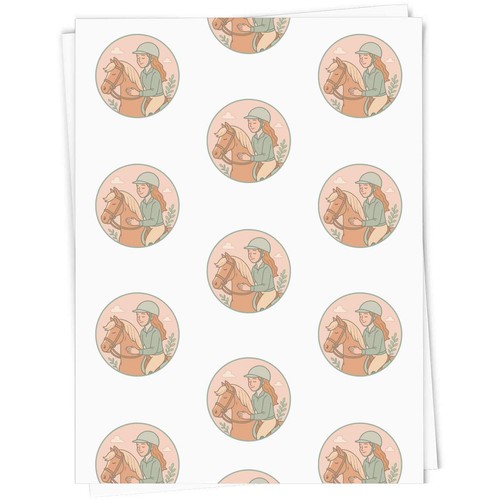Horse rider gift wrap - gift,