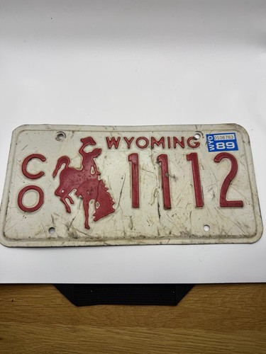 Vintage 1989 wyoming license - wyoming,