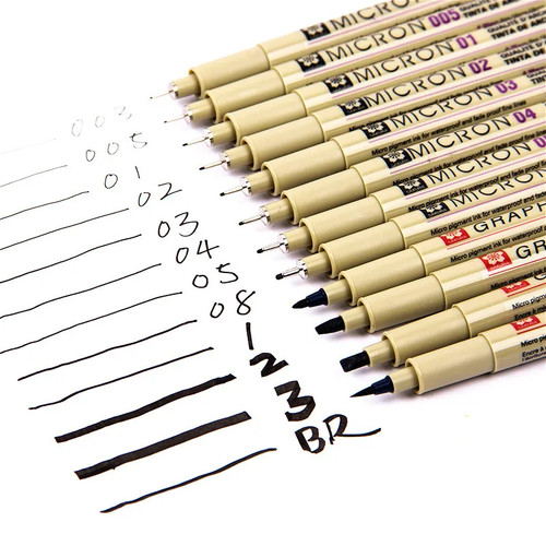 Black fineliners pens - black, fine